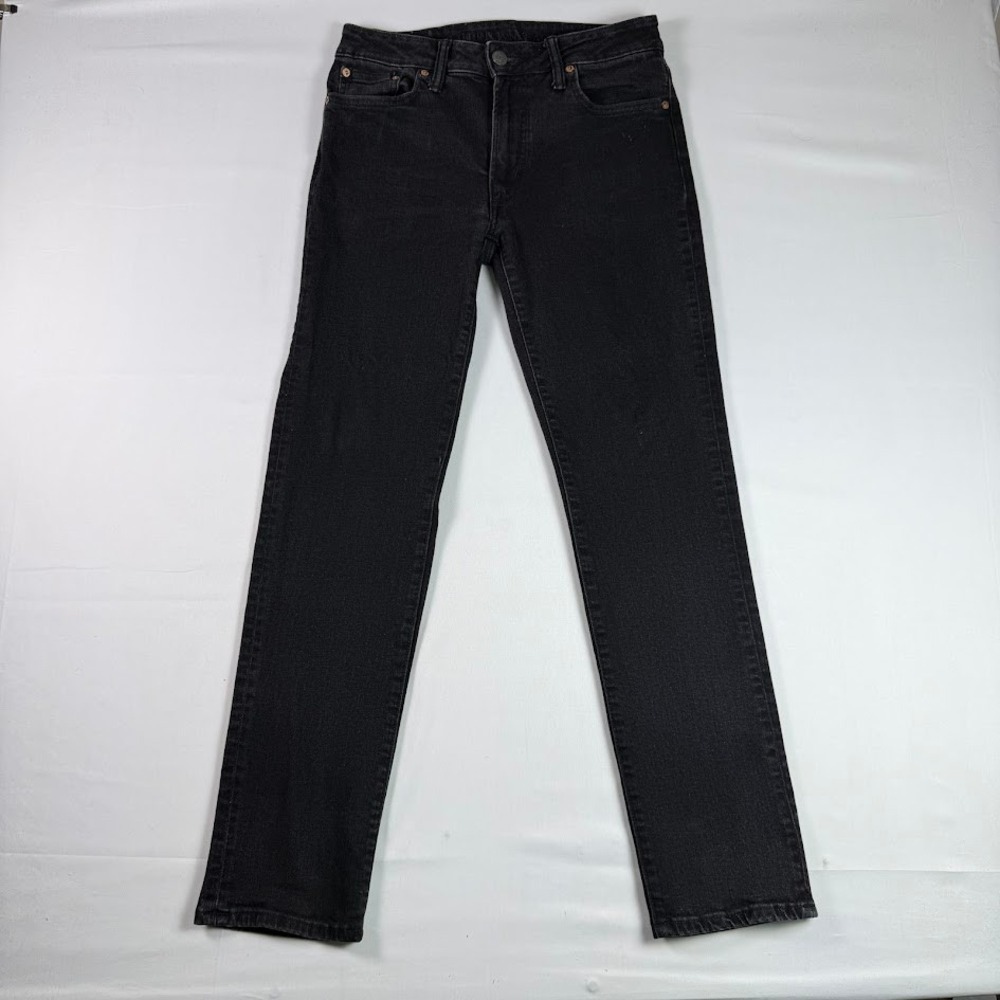 American Eagle Mens Airflex+ Slim Straight Jeans Black Wash 30x32 Stretch